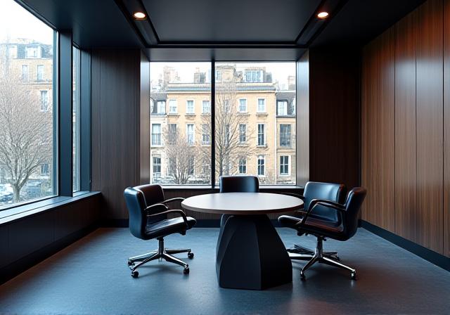 Modern professional law office interior at 2 Portman Street, London